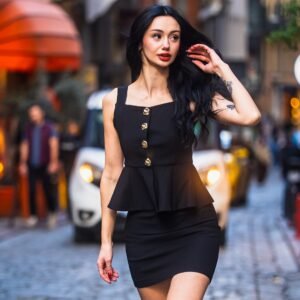 Alternative view of NOIR BLACK MINI SKIRT