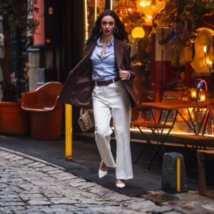 BROWN OVERSIZED BLAZER JACKET