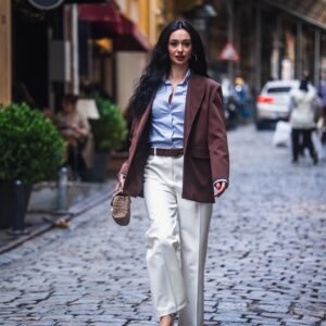 Alternative view of BROWN OVERSIZED BLAZER JACKET