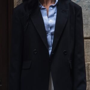 BLACK OVERSIZED BLAZER JACKET