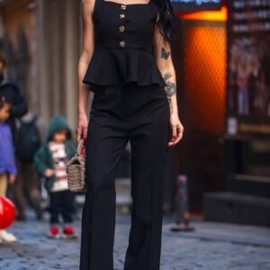 Alternative view of NOIR BLACK  PALAZZO PANTS