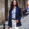 NAVY OVERSIZED BLAZER JACKET